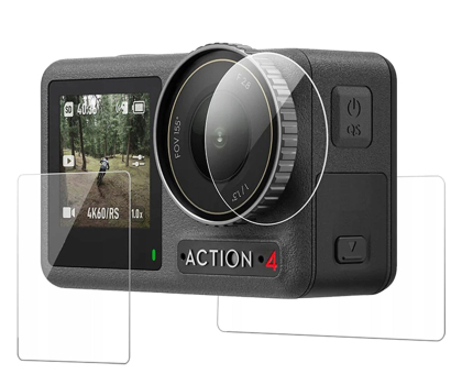 Osłona na obiektyw kamery TELESIN Szkło hartowane na ekran i obiektyw do DJI Osmo Action 3/4/5